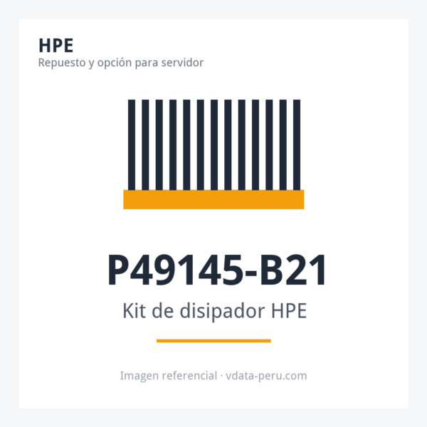 Kit de disipador HPE ProLiant DL380 Gen11 Standard P49145-B21 Kit de disipador HPE ProLiant DL380 Gen11 Standard P49145-B21